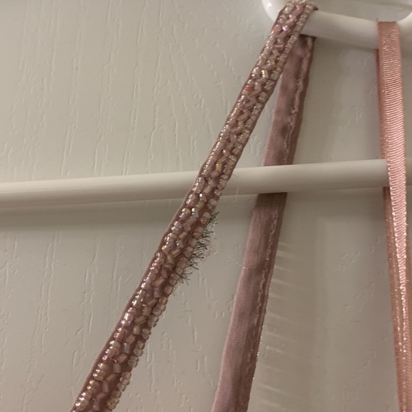 Pale pink/ light purple formal criss cross beaded rhinestone dress - Picture 11 of 11